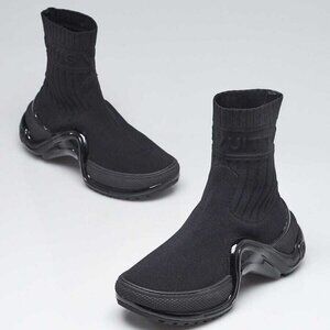Louis Vuitton Black Technical Fabric Aftergame Sneakers Size 4.5/35
